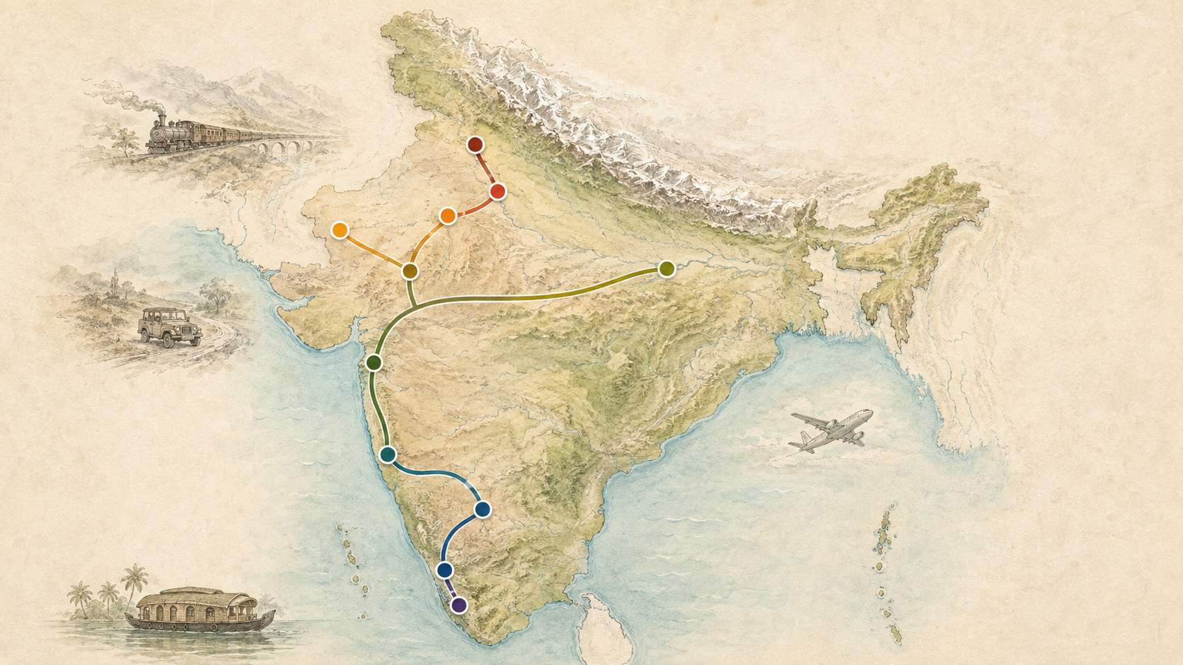 India Itineraries: Routes for 7 Days, 2 Weeks, 3 Weeks and One Month